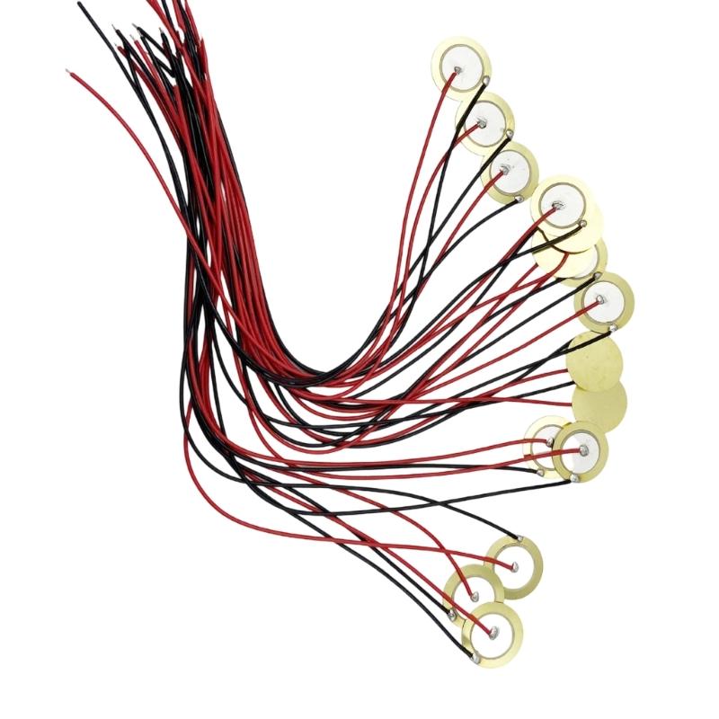 15Pcs Guitar Piezo Pickup Transducers Direct Supply 27MM Copper Sheet Buzzer Contact Microphone Transducer Disc