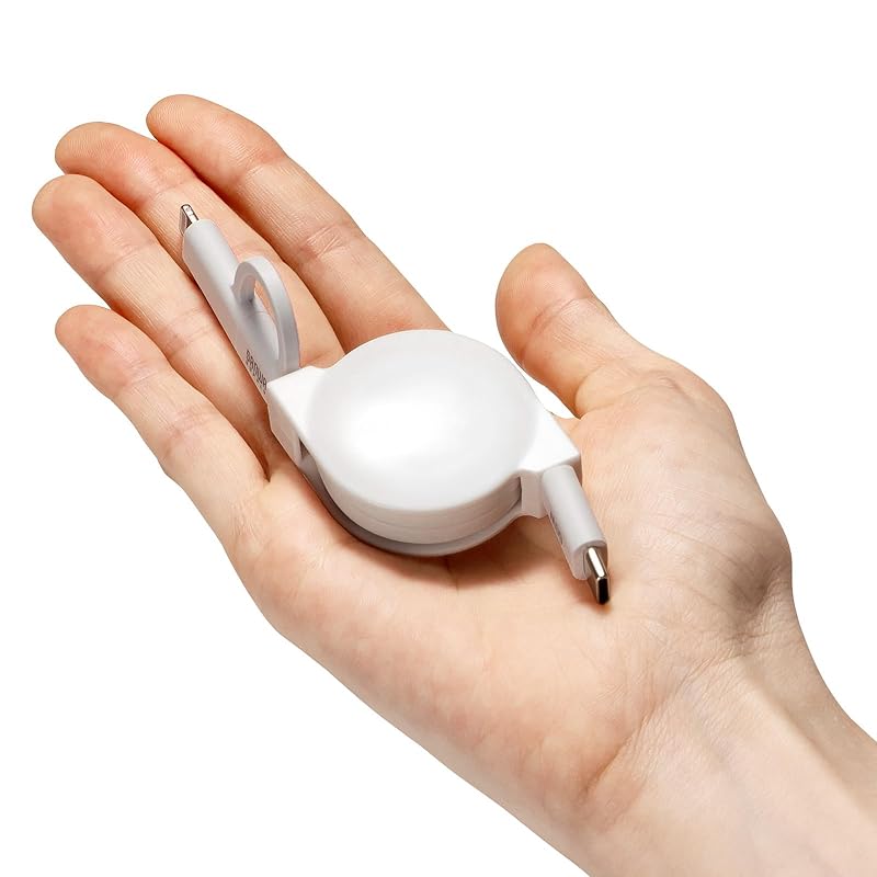 Sanwa Supply USB2.0 Type-C Retractable Cable (with Lightning Conversion Adapter) KB-IPLTCM08W