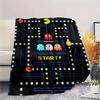 1PC Pac-Man Print Flannel Blanket, High quality All Seasons, Home Decor, Warmth and Comfort, Perfect for Christmas Gifts