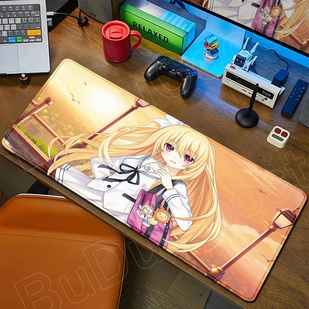 HD Милая Девушка Большой Коврик для Мыши Аниме Date A Live Коврик для Мыши Ноутбук Игровые Аксессуары Клавиатура Рабочий Стол Токисаки Куруми Тока Ятогами
