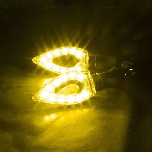 2 шт. светодиодный указатель поворота для мотоцикла, янтарный лезвие, индикаторная лампа, мигалка, водонепроницаемый, универсальный, мигающий, для мотоцикла, супер яркий