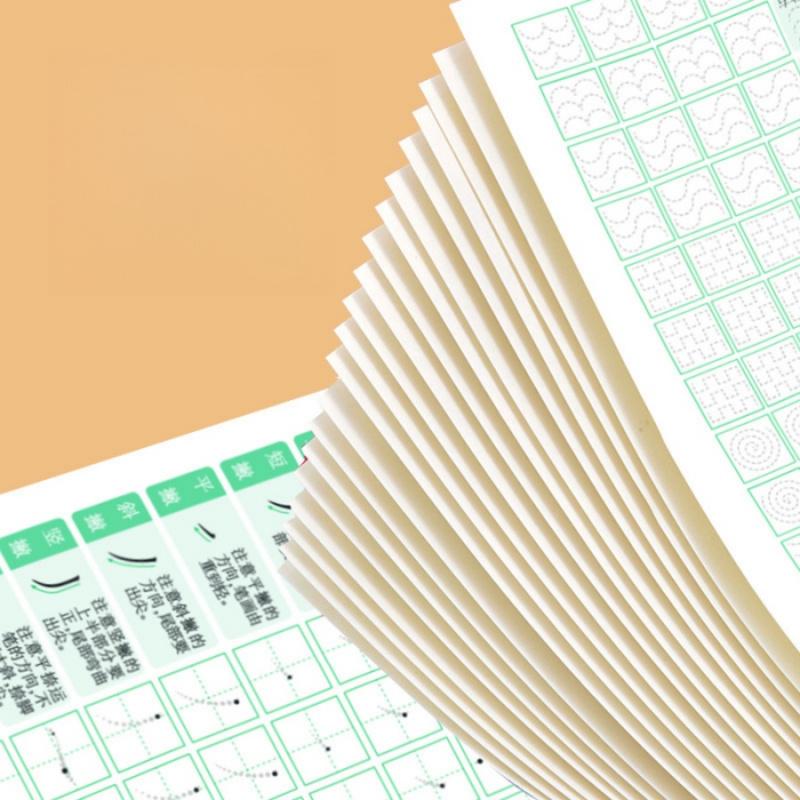 20 шт. Книга для практики китайской каллиграфии точечной матрицей для взрослых и студентов, Контроль пера для китайских иероглифов, Точечная матрица для символов Тр