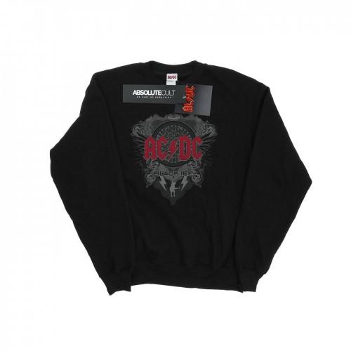 AC/DC Womens/Ladies Black Ice With Red Sweatshirt