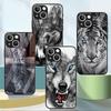 Стеклянный чехол с изображением волка, собаки, кошки, птицы, льва, тигра, животного, для Apple iPhone 14 13 Pro 11 12 7 8 Plus SE 2022 XR X XS Max 6 6S, чехол для телефона
