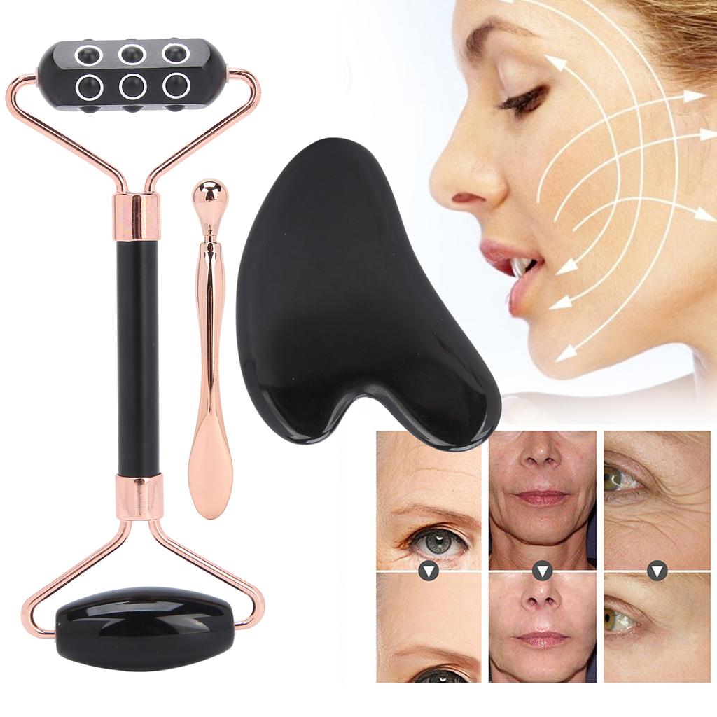 Массажер для лица с германиевым валиком, доска для скребков для лица, набор ложек для крема для глаз