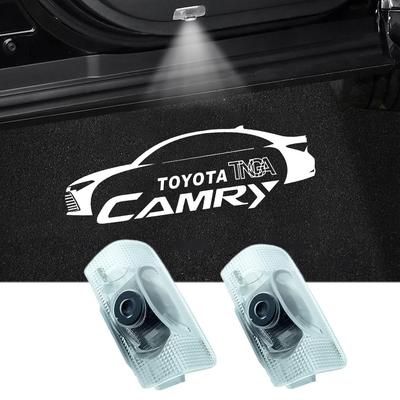 Camry Логотип подсветки двери Приветственная подсветка двери Логотип LED Запасные части для Toyota Camry и 70 Комплект из 2 ламп, Лампы, Фонари, Проекция, (40, 50, Серия),