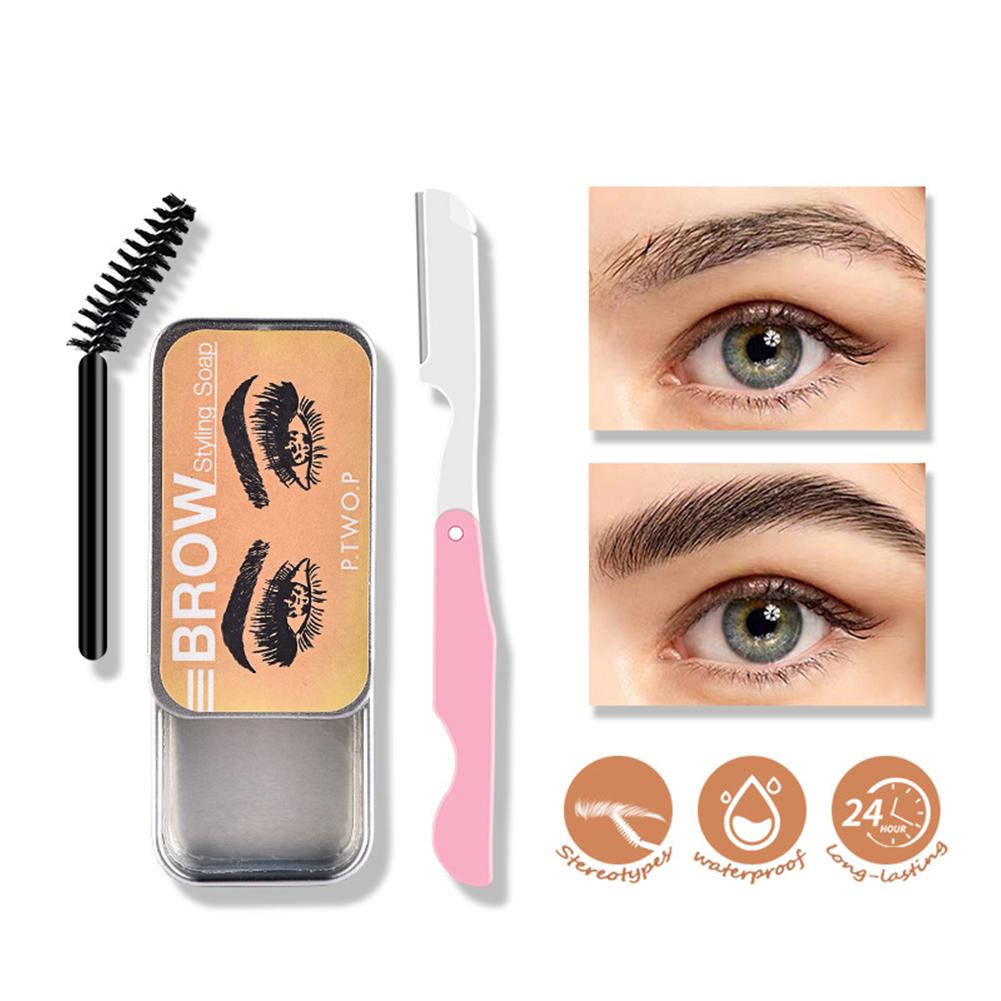 Eyebrow gel transparent wax for styling fixing long-lasting with brush