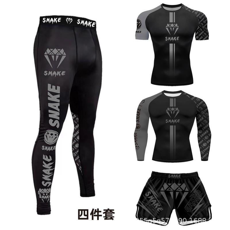 Mens Training Set Martial Arts Boxing Muay Thai - Quick Dry Stretch Fit Unisex