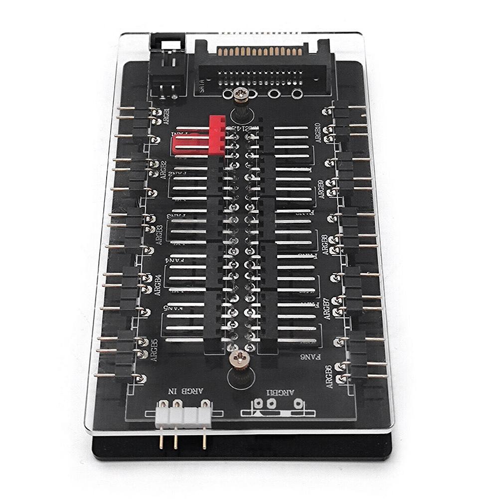 4-контактный PWM и 5 В 3-контактный ARGB многопортовый разветвитель ARGB и PWM хаб 10/16-портовый хаб для корпусных вентиляторов адаптер Cooler Master питание SATA