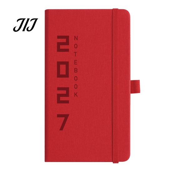 Office Productivity Tool 2027 Daily Weekly Planner with Elastic Strap And Pen Holder, PU Holder Leather Cover Agenda Notebook, Pocket Size Schedule