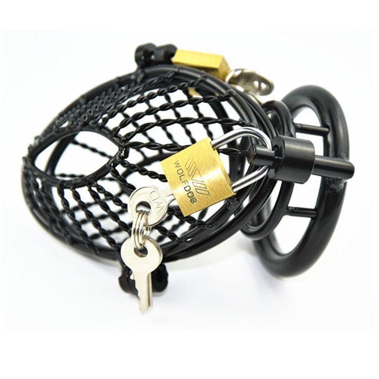 SM Cock Cage Sex Toys for Men Lockable Stainless Steel Penis Cock Ring Sleeve Lock Male Chastity