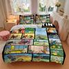 Tintin'S Adventures Abroad Print 3Pcs Bedding Setduvet Cover With 2 Bedropillowcase Home Birthday Gift