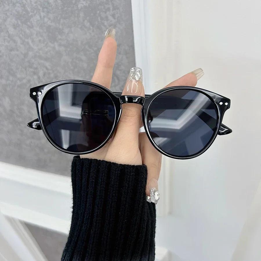 Модные однотонные овальные солнцезащитные очки Мужские Женские Дизайнерские брендовые Классические Винтажные Солнцезащитные очки Мужские Дорожные очки