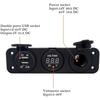 Двойное зарядное устройство USB + светодиодный вольтметр + розетка 12 В / 24 В 3 в 1 многофункциональная панель с тремя отверстиями для грузовика, прицепа, лодки, кемпера, автодома