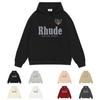 RHUDE Унисекс Многоцветный Модный Худи с Принтом High Street