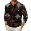 Men's Casual Collared Long-Sleeve Knit Base Layer Top