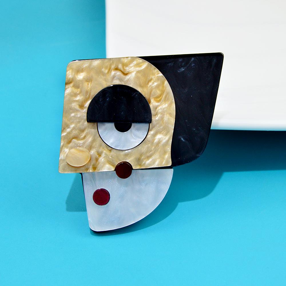 Новый дизайн, аниме-булавки, броши с человеческим лицом, японские милые абстрактные мультяшные акриловые ацетатные броши, ювелирные изделия для друзей