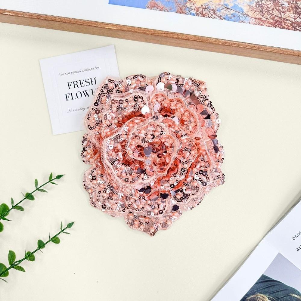Full Diamond Rose-Shaped Patch Heavy-Duty Large Flower Applique Skirt Corsage Patch  Cloth
