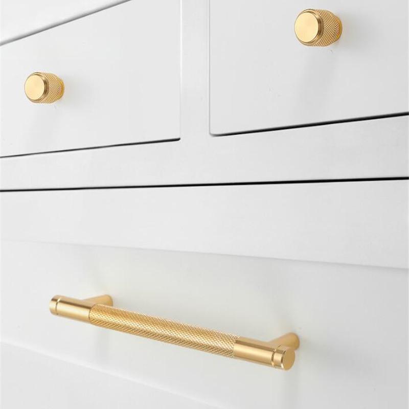 KK&FING Aluminium Gold Black Furniture Door Handles Two-color Kitchen Cupboard Drawer Knobs European TV Cabinet Handle Hardware