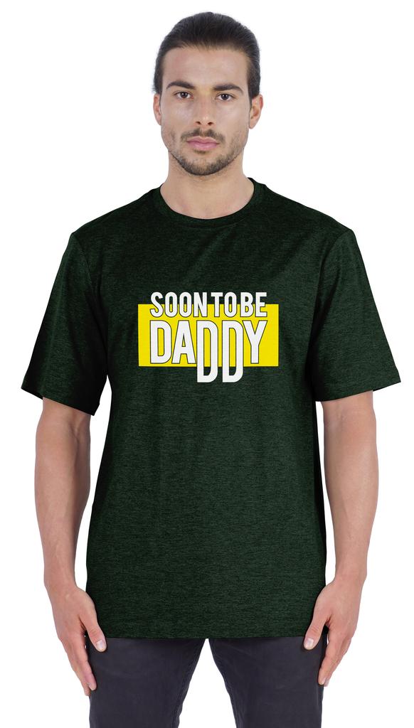 Inkmeso Men's Graphic Printed "Soon To Be Daddy" Pregnancy Announcement Tshirt Crew Neck Tee For Being