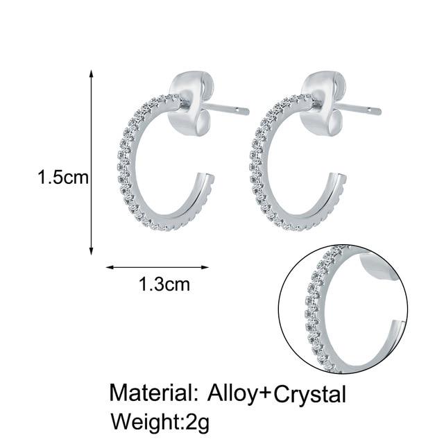 Женские серьги геометрической формы