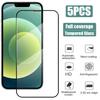 5 шт. закаленное стекло для iPhone 14 15 16 Pro Max X Xs Xr 12 13 Mini 11 защитное стекло для iPhone 16 15 14 Plus защитное стекло