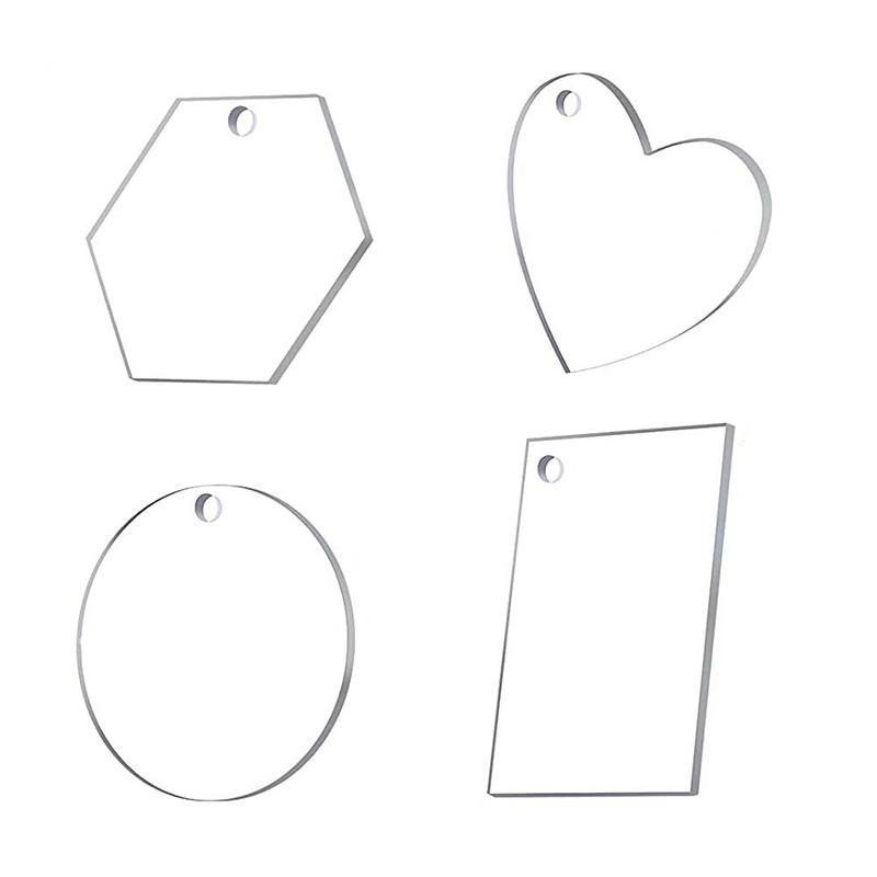 10 шт. прозрачные акриловые заготовки диски DIY брелки прозрачные акриловые аксессуары