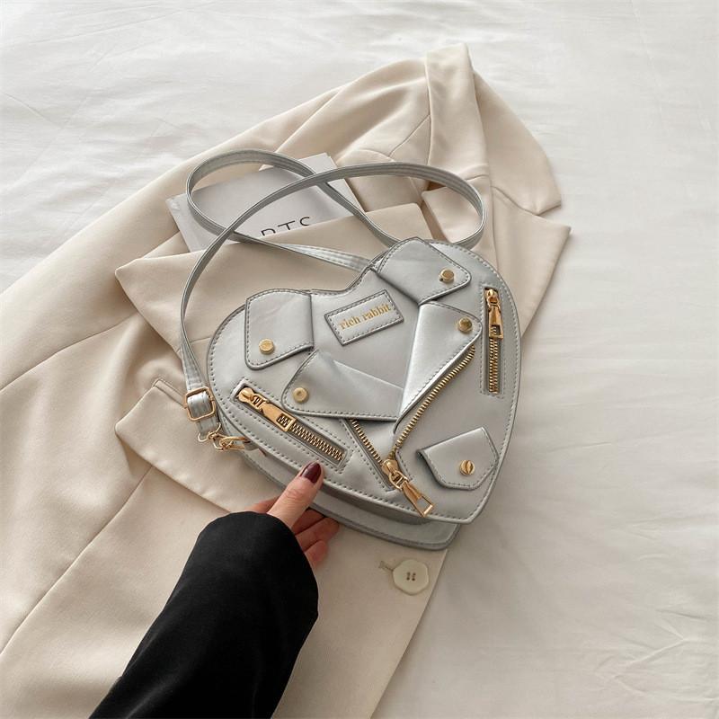 Шикарная наплечная сумка в форме сердца Стильная корейская мода 2024 Материал ПУ Для модных девушек