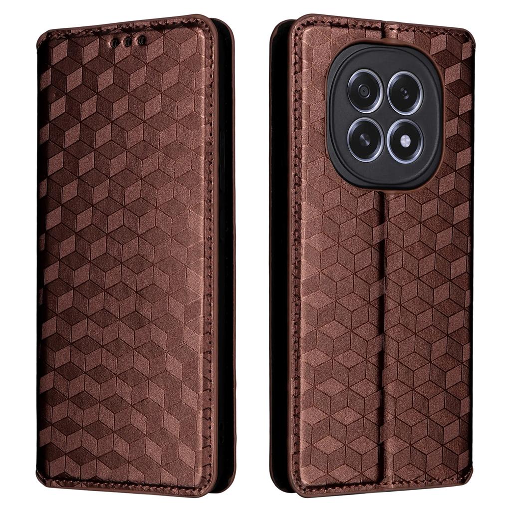 Для Oppo F29 5G/A5 5G Чехол-кошелек Кожаный чехол для телефона с ромбовидным тиснением