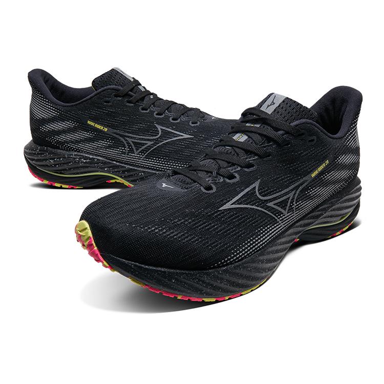 Mizuno Wave Rider 28 'Black Sunny Lime' Mizuno J1GC246301