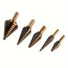 8Pc Cobalt Alloy Step Drill Bits Set, Black Oxide Coated, 50 Hole Sizes for Metal, Wood, Plastic
