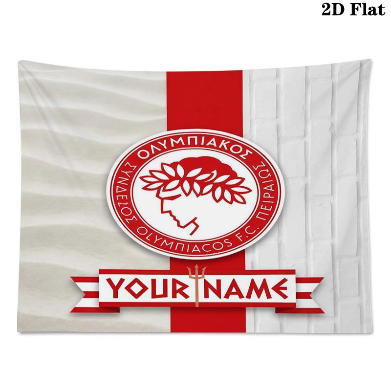 Custom Name Olympiacos2 Printed Tapestry – Wall Hanging for Bedrooms, Dorms, and Home Decor