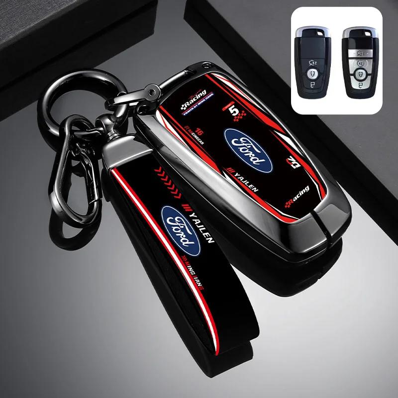 Car Sticker 2026 Ford Car Remote Key Case Cover For Ford Fusion Mustang Explorer F150 F250 F350 2017 2018 EcoSport Edge S-MAX Ra
