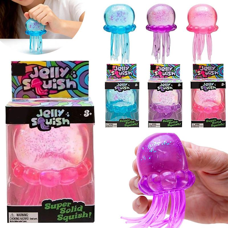 Сфера из ворса Искусственная медуза Серия Squishy Подходит для людей в состоянии стресса Снятие стресса Расслабление Сжималка Игрушка-антистресс|С логотипом