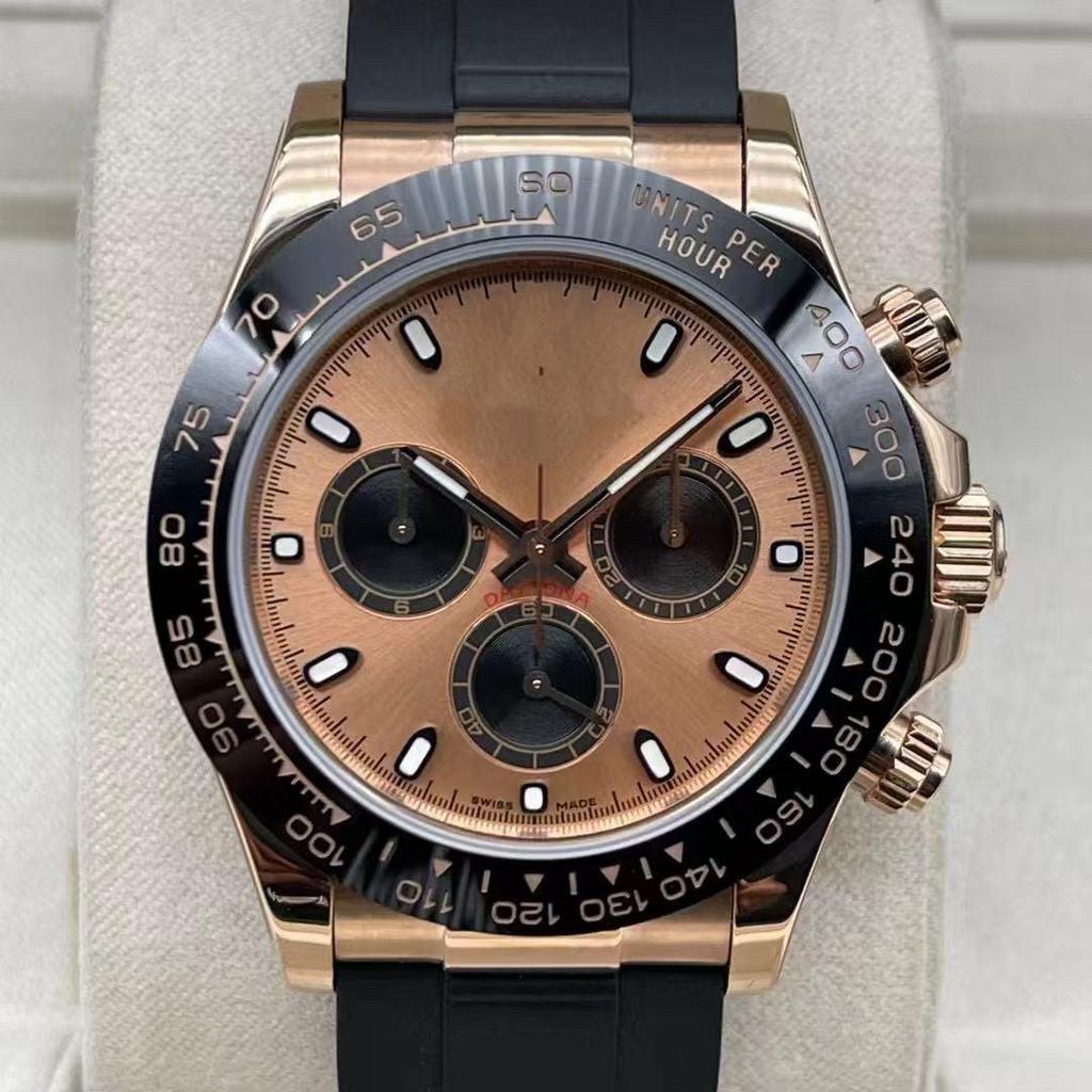 Мужские многофункциональные водонепроницаемые механические часы Laojia Daytona - Светящиеся, с тремя циферблатами, шестистрелочные