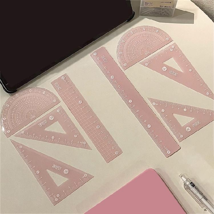 Student Geometry Tool Multifunctional Geometry Math Set with Straight Ruler Protractor Set Square For School Office