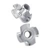 50pcs M3 Four Pronged Tee Nuts Zinc Plated Woodworking Fastener Furniture T Nut  Furniture Fastener
