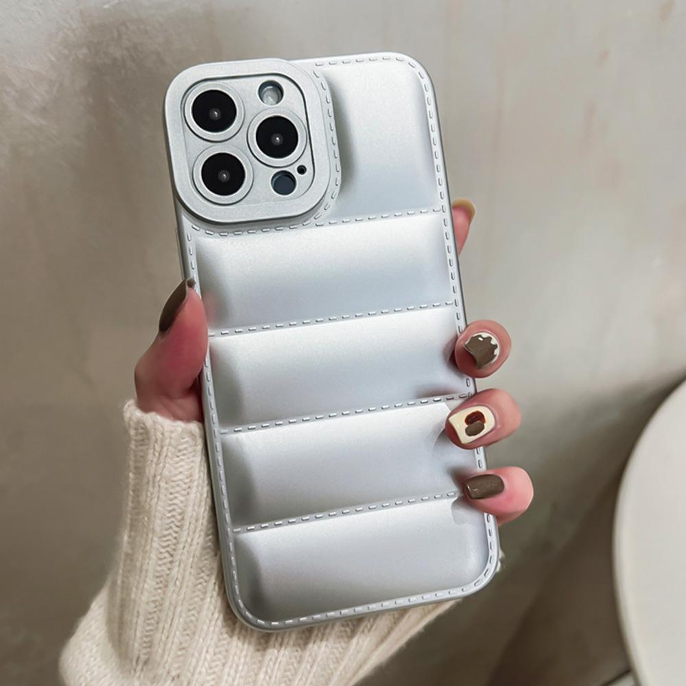 Dropshipping TPU Mobile Phone Case Down Jacket Design for iPhone 14 Pro Max 17 AIR