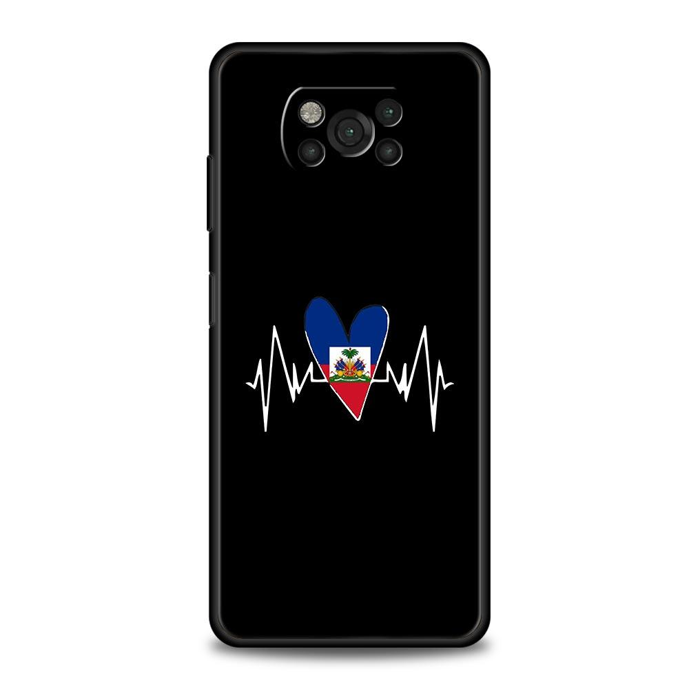 Чехол для телефона Флаг Гаити Для Xiaomi Poco X6 X5 Pro X4 X3 NFC F5 Pro F4 F3 GT M5 M4 Pro 5G M3 C51 C50 C55 Мягкая крышка