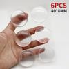 6pcs Door Handle Bumper Pad Self Adhesive Transparent Silicone Wall Protector Anti Bump Washable Reusable Round