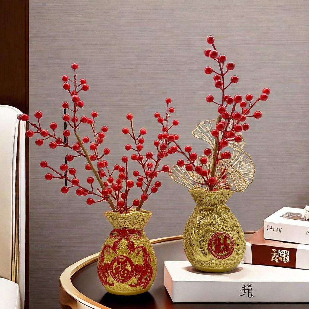 Украшение для вазы с колосьями пшеницы Zhaocai, подарочная сумка, винный шкаф для гостиной, украшение для дома из смолы на новоселье, креативная денежная сумка