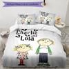 3pcs Charlie and Lola Bedding Set Duvet Cover Closure Includes 1 Duvet Cover & 2 Pillowcases, Soft and Comfortable for All Seasons.