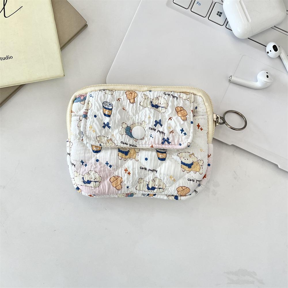 Korean Style Small Lipstick Bag Cartoon Printing Sanitary Napkin Storage Bag Cute Wallet  Outdoor