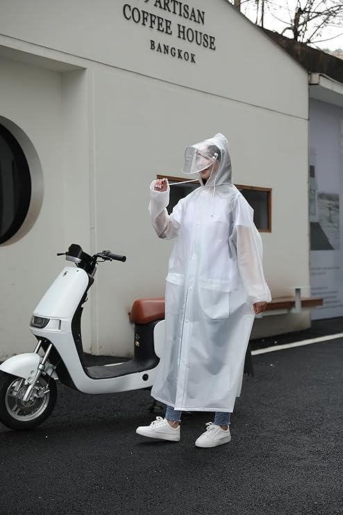 Плащ с двойным козырьком и 2 карманами для мужчин и большого размера, длинный, стильный, для дождливого сезона, для велосипедов и для поездок на работу или снегозащитный