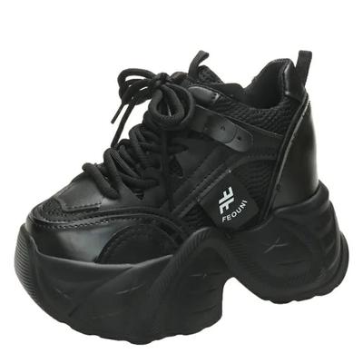 Модные 9,5 см Новые сетчатые массивные кроссовки Высокая платформа Повседневная обувь Удобные женские кроссовки Тренировочная обувь Женская обувь Zapatillas Muje