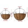 210323YF17-10040-1606030611 2Pcs Metal Wall Hanging Planter Basket with Coco Liner Half Round Wire Plant Holder Flower Pots Hanger for Indoor Outdoor