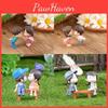Charming Bench Couple Kissing Dolls Set For Exquisite Miniature Garden Decor