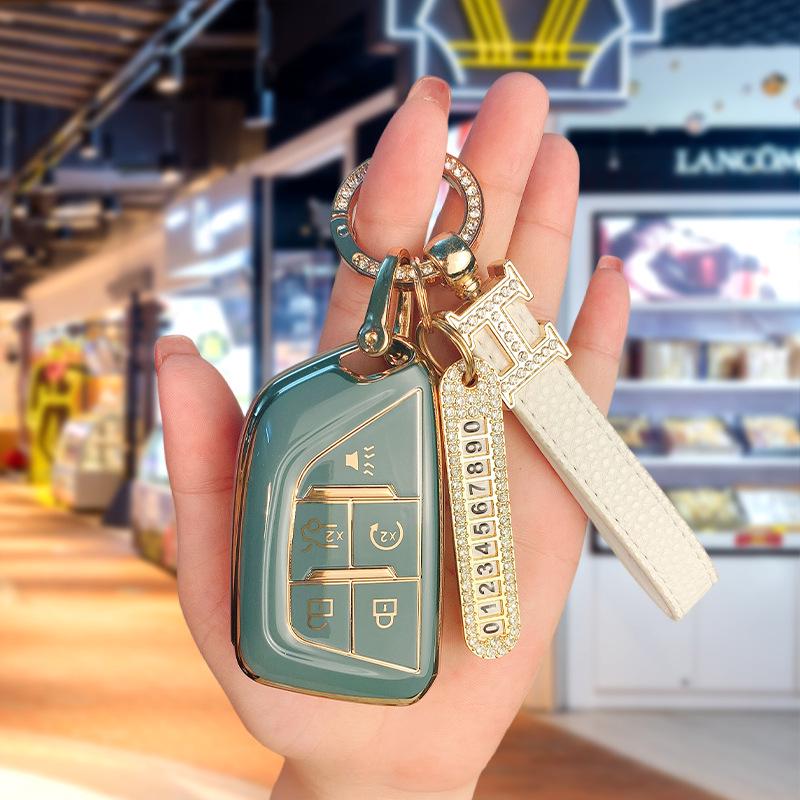 Cadillac Key Case Full Cover for CT5, CT4, CT6, XT5, XT4, XT6, ATSL - High-End Car Shell Buckle