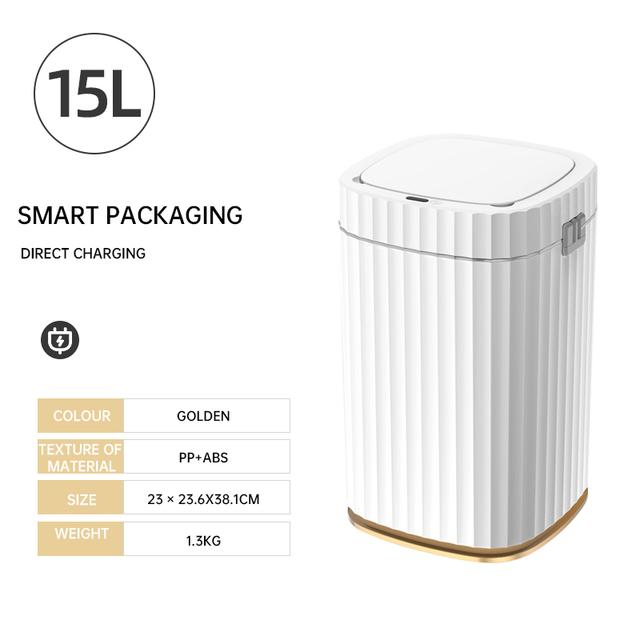 Автоматический умный сенсорный мусорный бак, водостойкая мусорная корзина для ванной комнаты, ведро для домашнего хранения, кухонная мусорная корзина