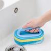 Household Cleaning Brush Useful Things for Kitchen Gadgets Handle Dish Soap Bathroom Tub Thicken Scrubbing Sponge Durable Tools